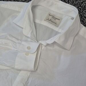 Kent & Curwen David Beckham Long Sleeve White Dress Shirt Men's Size 17 43